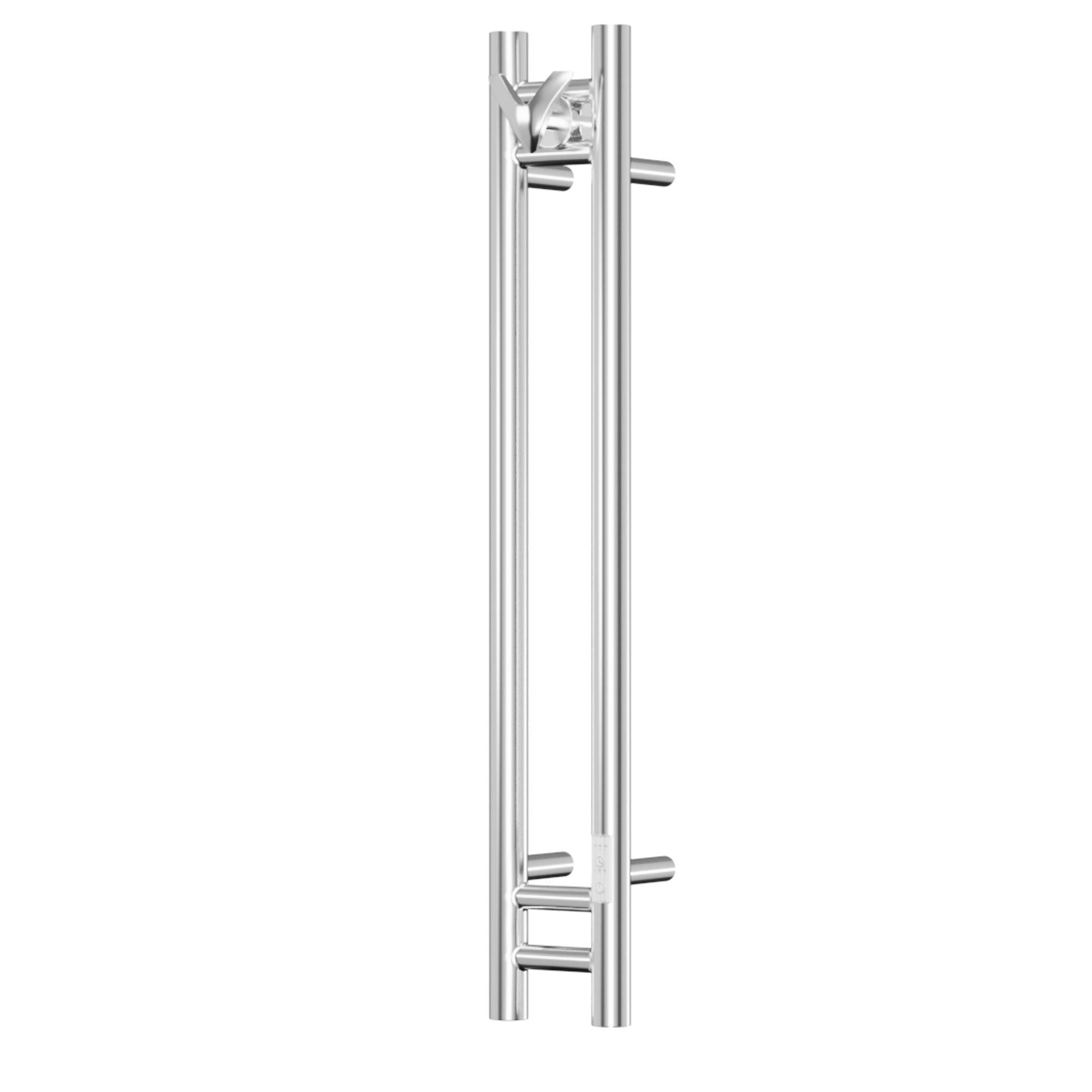 Полотенцесушитель дизайнерский электрический, BAU Stella 10х80, 2 коллектора, 1 крючок, нерж. сталь полированная