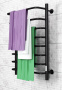 Полотенцесушитель электрический Маргроид BAU В8 Каскад 50х80, П8 с таймером справа, черный матовый RAL 9005