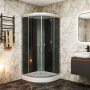 Душевая кабина BAU Dream 90x90х215, прозрачное закаленное стекло, черная