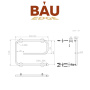 Полотенцесушитель электрический BAU E Black 41х53, черный матовый