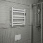 Полотенцесушитель дизайнерский электрический BAU Elite White 53х52, подключение справа, белый матовый