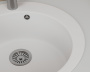 Мойка для кухни BAU Dream White snow D 50, выпуск с сифоном в комплекте, белый снег