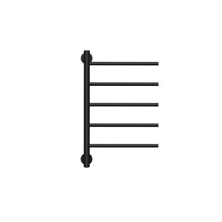 Полотенцесушитель дизайнерский электрический BAU Nimb Black 62,5х40, подключение нижнее, черный матовый