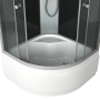 Душевая кабина с высоким поддоном BAU Dream 90x90х215, прозрачное закаленное стекло, белая