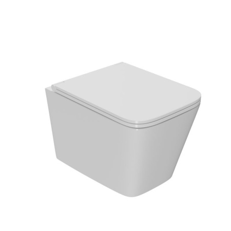 Унитаз подвесной безободковый вихревой со скрытым сливом Bau Stil Hurricane3, сиденье дюропласт микролифт