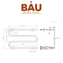 Полотенцесушитель электрический BAU M Gun Grey 41,5х61,5, темно-серый металлик