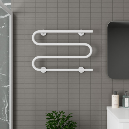Полотенцесушитель электрический BAU M White 41,5х61,5, белый матовый