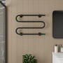 Полотенцесушитель электрический BAU M Black 41,5х61,5, черный матовый