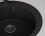 Мойка для кухни BAU Dream Black stone D 50, выпуск с сифоном в комплекте, черный камень