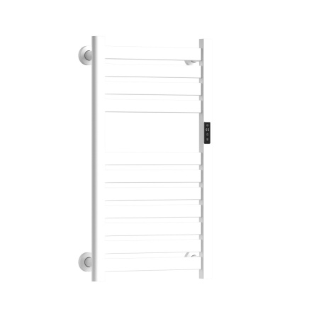 Полотенцесушитель дизайнерский электрический BAU Elite Elegant White 80х45, подключение справа, белый матовый