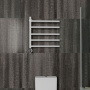 Полотенцесушитель дизайнерский электрический BAU Nimb Elegant White 60х50, подключение нижнее, белый матовый