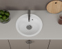 Мойка для кухни BAU Dream White snow D 44, выпуск с сифоном в комплекте, белый снег