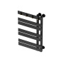 Полотенцесушитель дизайнерский электрический BAU Wind Hook Black 80х50, подключение нижнее, черный матовый
