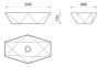 Раковина накладная со смесителем и выпуском (на столешницу BAU Crystal 64х40, белая + смеситель Hotel Still, нер. сталь, выпуск клик-клак черный)