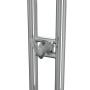 Полотенцесушитель дизайнерский электрический, BAU Stella 10х160, 2 коллектора, 2 крючка, нерж. сталь полированная