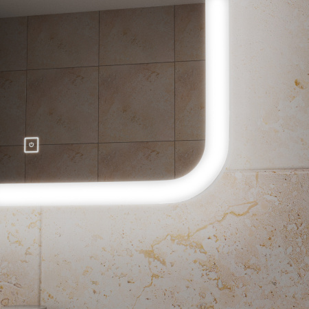 Зеркало Bau Stil 40х70, сенсорная LED подсветка, пластиковый защитный корпус