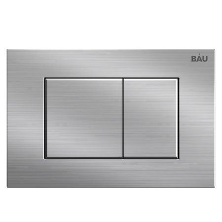 Кнопка смыва BAU Stil антивандальная для системы двойного слива, нержавеющая сталь сатин Q00009