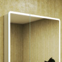 Зеркало-шкаф Bau Stil 80х80, LED подсветка, сенсор, плавное закрывание, оборачиваемый