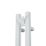 Полотенцесушитель дизайнерский электрический, профильный BAU Stella Square 10х160, 2 коллектора, 2 крючка, белый полуматовый