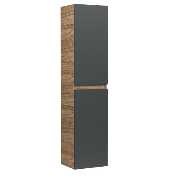 Пенал подвесной Bau Dream Blackwood 35*150, 2 дверцы, универсальный графит