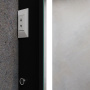 Зеркальный шкаф Bau Kups 45х80 Black Edition, LED, сенсор на взмах, лев/прав., черный