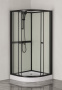 Душевая кабина BAU Nimb Black Rand 90x90х215, прозрачное закаленное стекло, черный профиль