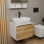 Комплект для ванной, 3 предмета (Тумба подвесная Bau Blackwood 60 + Раковина BAU 60х42, с отв. под см-ль, Смеситель Dream Black, черный)