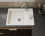 Мойка для кухни с крылом BAU Stil Pro 65х50 без выпуска, белый песок