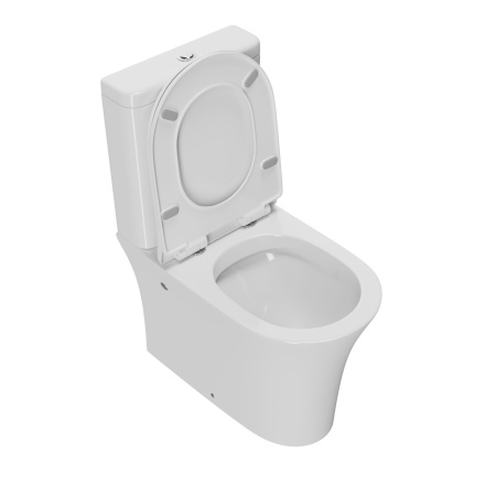 Унитаз напольный безободковый Bau Spectrum LUX, быстросъемное тонкое сиденье дюропласт микролифт