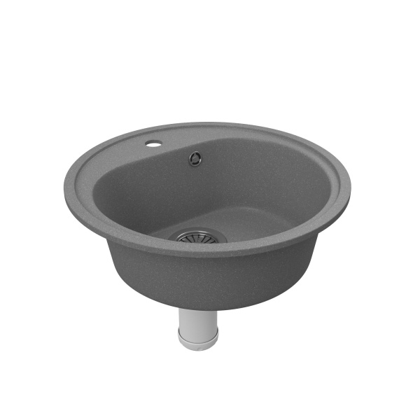 Мойка для кухни BAU Dream Gray stone D 44, выпуск с сифоном в комплекте, серый камень