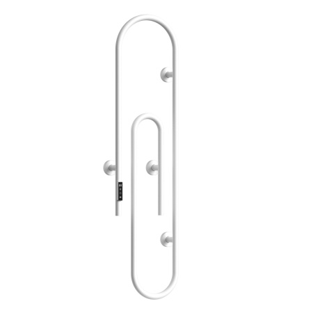 Полотенцесушитель дизайнерский электрический BAU Wall Clip White 120х30, белый матовый