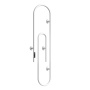 Полотенцесушитель дизайнерский электрический BAU Wall Clip White 120х30, белый матовый