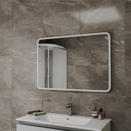Зеркало Bau Stil 100х70, LED подсветка, сенсор, пластиковый защитный корпус