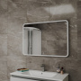 Зеркало Bau Stil 100х70, LED подсветка, сенсор, пластиковый защитный корпус
