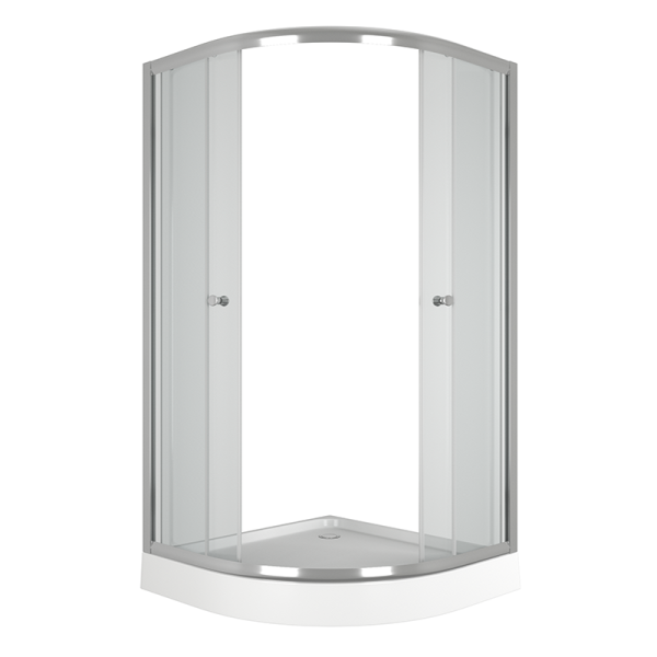 Душевой уголок BAU Dream Hit с поддоном 100x100х195, прозрачное закаленное стекло, хромированный профиль