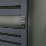 Полотенцесушитель дизайнерский электрический BAU Elite Elegant Gun Grey 60х45, подключение справа, темно-серый металлик