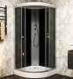 Душевая кабина BAU Dream 90x90х215, прозрачное закаленное стекло, черная