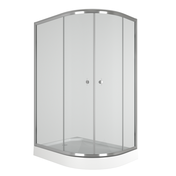 Душевой уголок BAU Dream Hit с поддоном 120x85х195, прозрачное закаленное стекло, хромированный профиль, левая