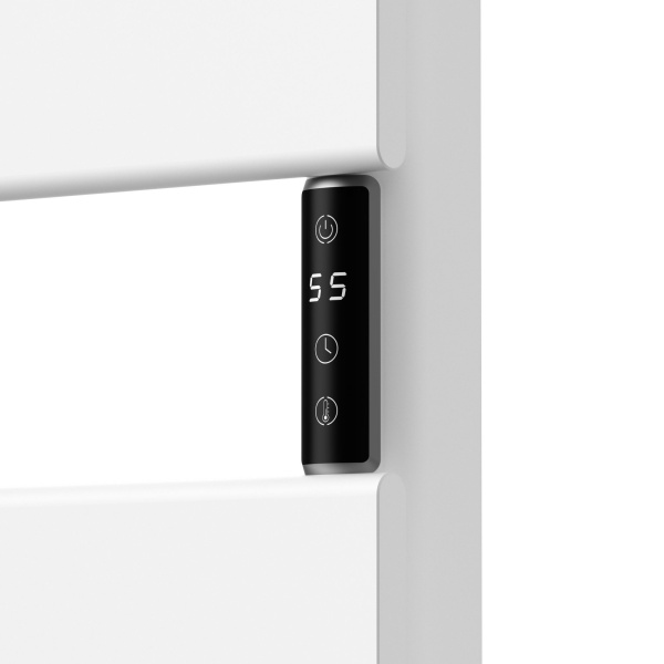 Полотенцесушитель дизайнерский электрический BAU Spectrum White 70х40, подключение справа, белый матовый