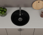 Мойка для кухни BAU Dream Black coal D 44, выпуск с сифоном в комплекте, черный уголь