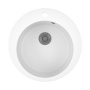Мойка для кухни BAU Dream White snow D 50, выпуск с сифоном в комплекте, белый снег