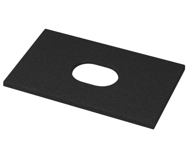 Столешница кварц под накладную раковину BAU Hotel 50 с кронштейнами, черный металлик -MRY0009