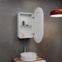 Зеркальный шкаф Bau Kups 45х80 White Edition, LED, сенсор на взмах, лев/прав., белый