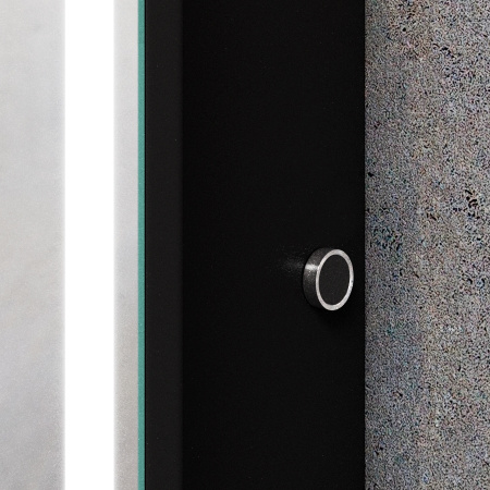 Зеркальный шкаф Bau Elite 60х80 Black Edition Soft touch, LED, сенсор, черный оборачиваемый