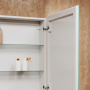 Зеркало-шкаф Bau Stil 80х80, LED подсветка, сенсор, плавное закрывание, оборачиваемый
