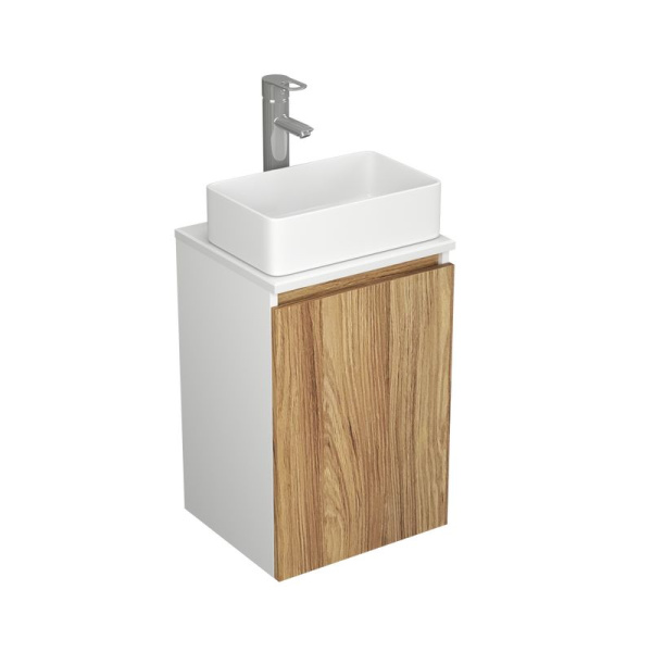 Комплект для ванной, 3 предмета (Тумба Bau Dream Blackwood 40, раковина BAU Mini 38х24, смеситель для раковины Diadonna Dream, латунь, хром)