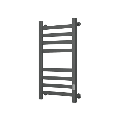Полотенцесушитель электрический профильный Маргроид BAU Gun Grey В81/10 40х80 темно-серый металлик с таймером с таймером справа