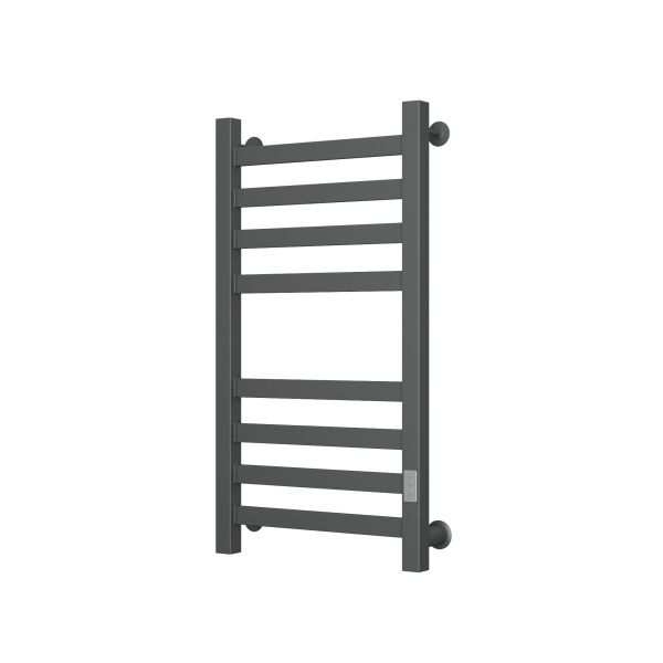 Полотенцесушитель электрический профильный Маргроид BAU Gun Grey В81/10 40х80 темно-серый металлик с таймером, универсальное подключение