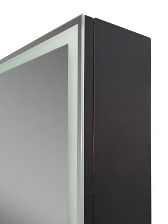 Зеркальный шкаф Bau Elite 60х80 Black Edition Soft touch, LED, сенсор, черный оборачиваемый