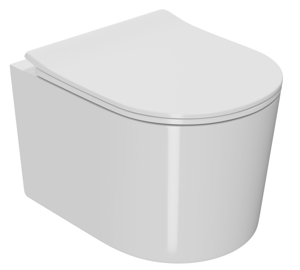 Комплект BAU 6 в 1: усиленная инсталляция BAU IDEAL, унитаз подвесной безободковый Bau Hotel PRO, сиденье микролифт, клавиша BAU Round, черная матовая